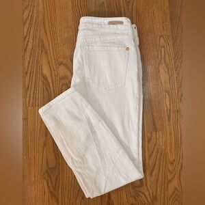 Pilcro and the Letterpress Script White Straight Leg Jeans